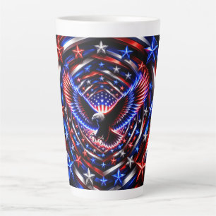 American Vision Spiral – Patriotic Eagle Optical I Latte Mug