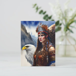 American warrior princess postcard