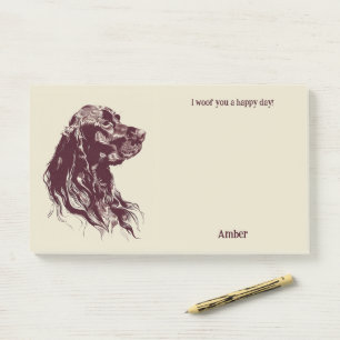 American Water Spaniel Abstract Art Dog Name  Post-it Notes