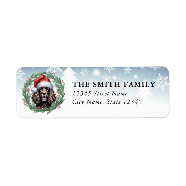 American Water Spaniel Dog Return Address Labels (Front)