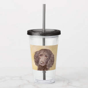 American Water Spaniel Painting - Original Dog Art Acrylic Tumbler