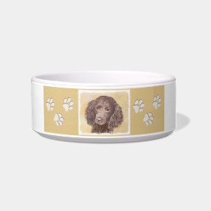 American Water Spaniel Painting - Original Dog Art Bowl