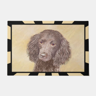 American Water Spaniel Painting - Original Dog Art Doormat