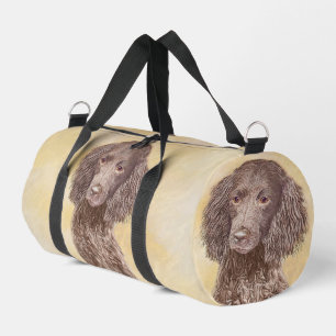 American Water Spaniel Painting Original Dog Art Duffle Bag