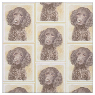 American Water Spaniel Painting - Original Dog Art Fabric