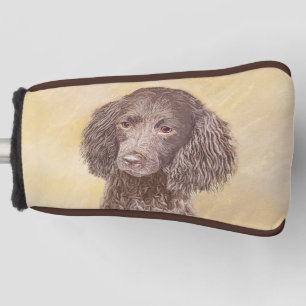American Water Spaniel Painting - Original Dog Art Golf Head Cover