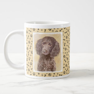 American Water Spaniel Painting - Original Dog Art Large Coffee Mug