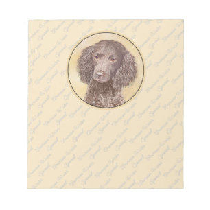 American Water Spaniel Painting - Original Dog Art Notepad
