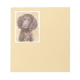 American Water Spaniel Painting - Original Dog Art Notepad