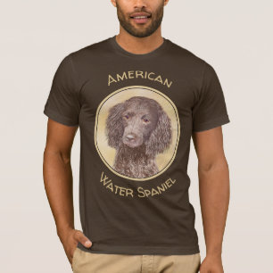 American Water Spaniel Painting - Original Dog Art T-Shirt