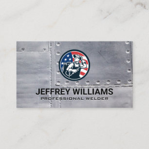 American Welder Metal Rivets Business Card