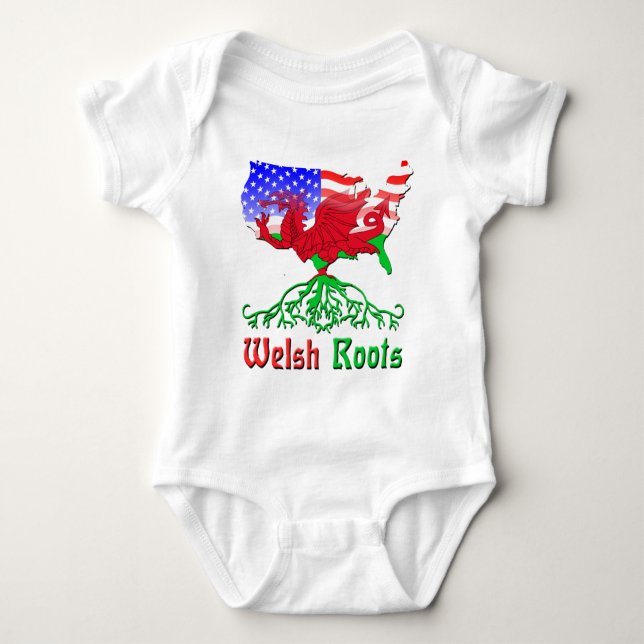American Welsh Roots Baby Bodysuit (Front)