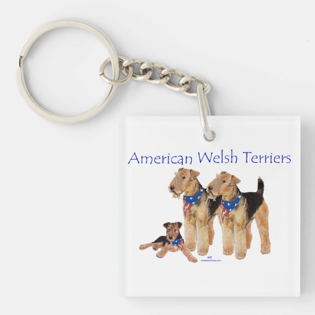 American Welsh Terriers Key Ring (Front)