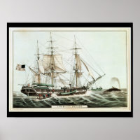 American Whaler, engraved by Nathaniel Currier