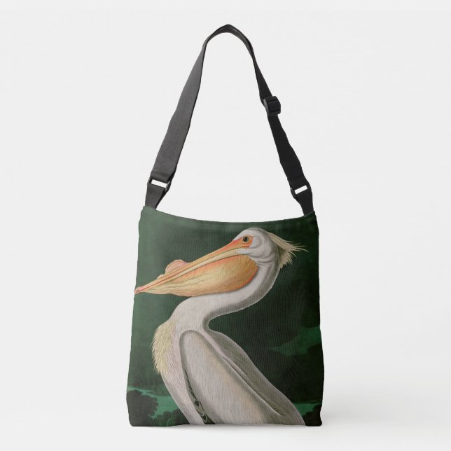 American White Pelican Birds of America Audubon Crossbody Bag (Front)
