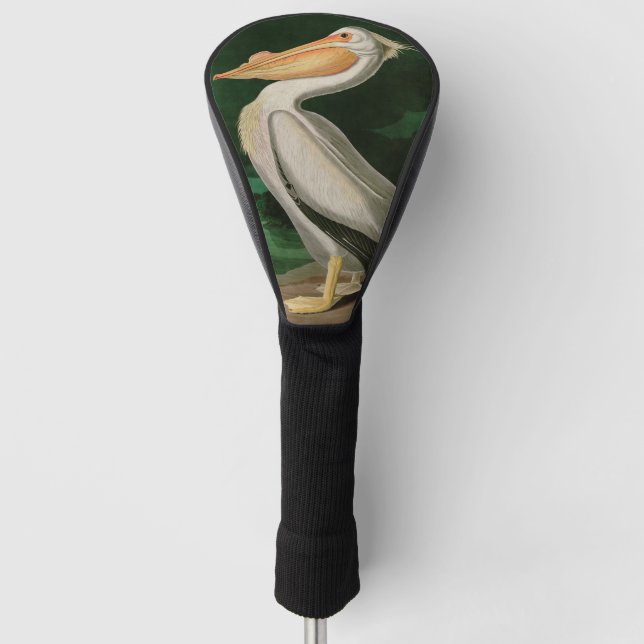 American White Pelican Birds of America Audubon Golf Head Cover (Front)