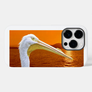 American White Pelican sunset in Corfu Case-Mate iPhone 14 Pro Case