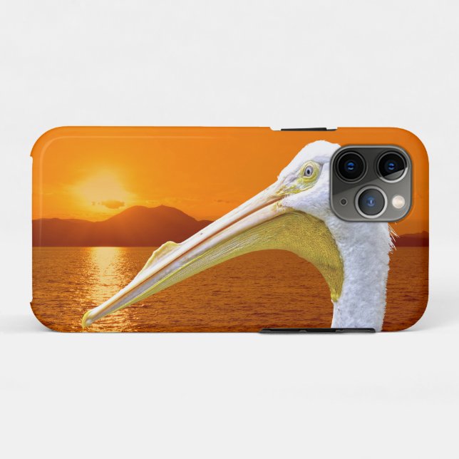 American White Pelican sunset in Corfu  Case-Mate iPhone Case (Back (Horizontal))
