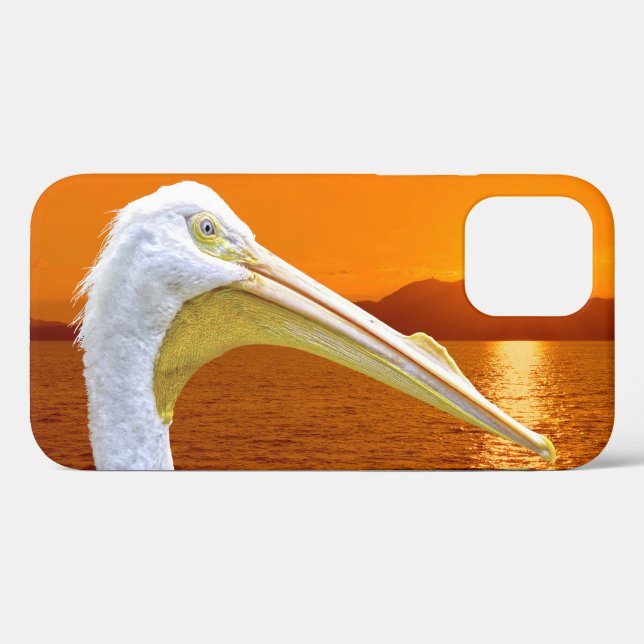 American White Pelican sunset in Corfu  Case-Mate iPhone Case (Back (Horizontal))