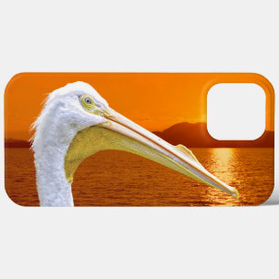 American White Pelican sunset in Corfu iPhone 13 Pro Max Case