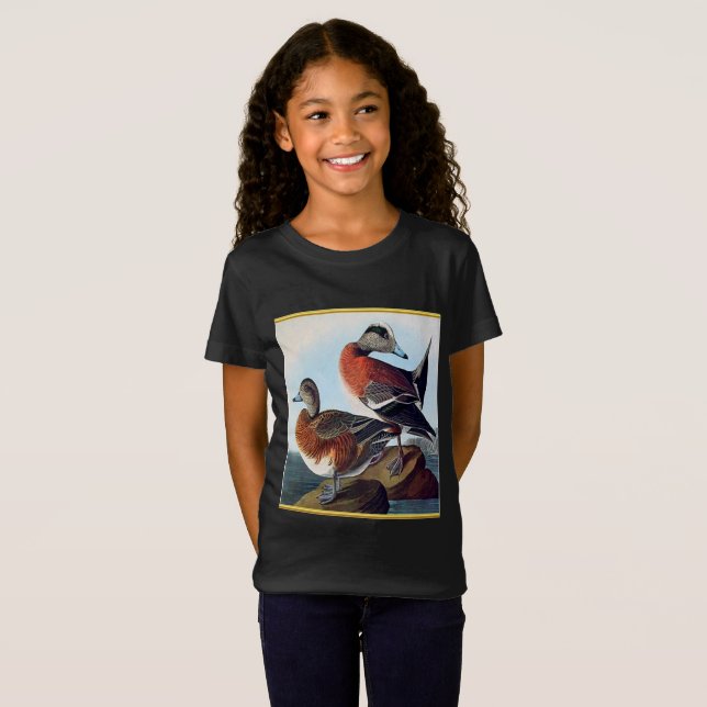 American Widgeon ducks on a rock T-Shirt (Front Full)