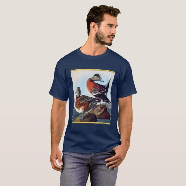 American Widgeon ducks on a rock T-Shirt (Front Full)