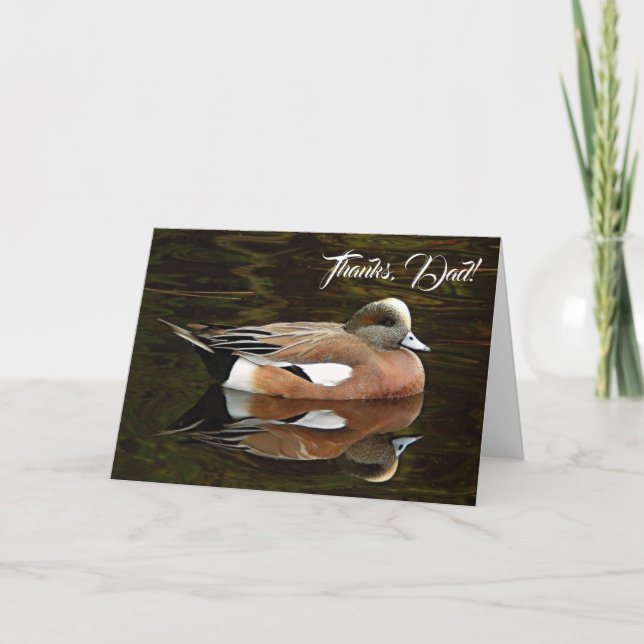 American Wigeon Nature Photo Father's Day Card (Front)