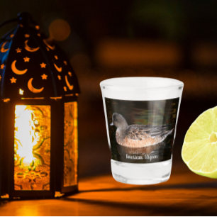 American Wigeon Wildlife Photo Shot Glass