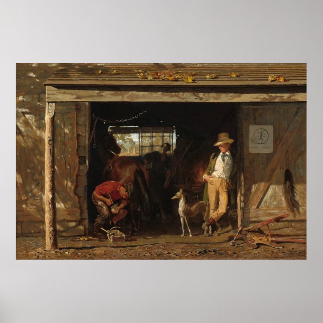 American WildWest Blacksmith and Cowboy Poster (Front)