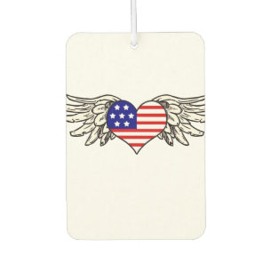 American Winged Heart Car Air Freshener