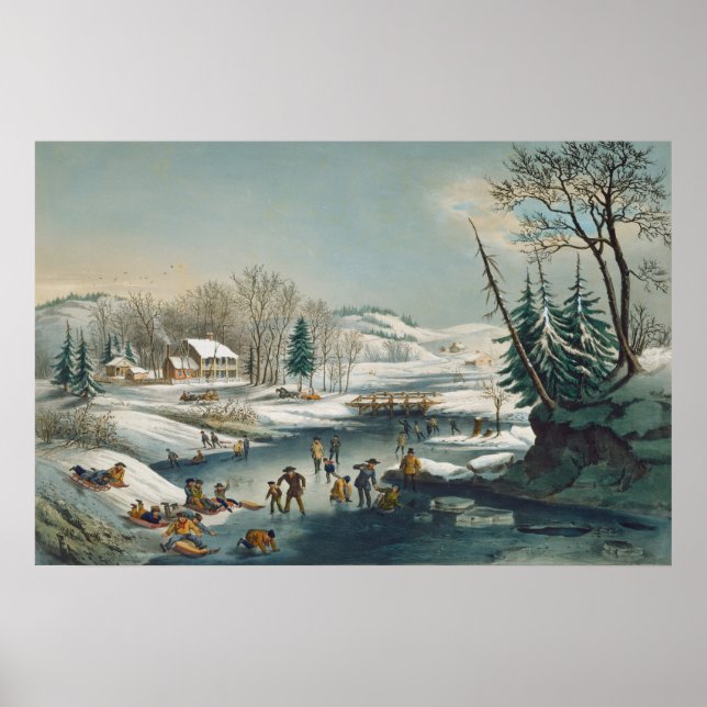 American Winter Scenes - F Palmer Fine Art Poster (Front)