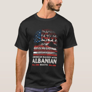 American with Albanian Roots Patriotic Albania T-Shirt