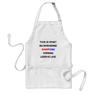 american woman, awesome standard apron