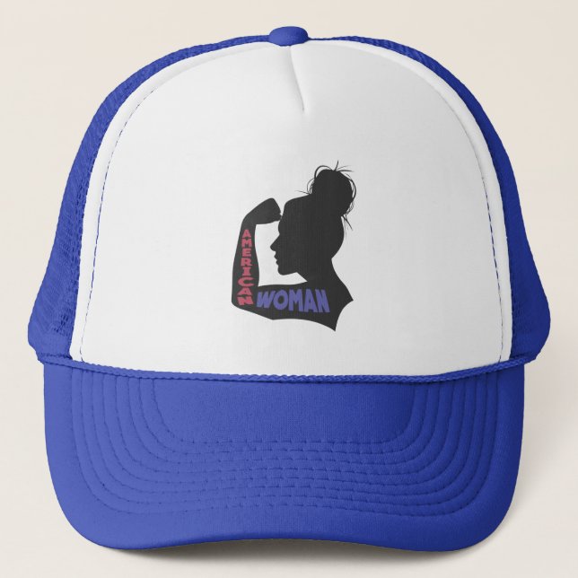 American Woman dark grey Trucker Hat (Front)