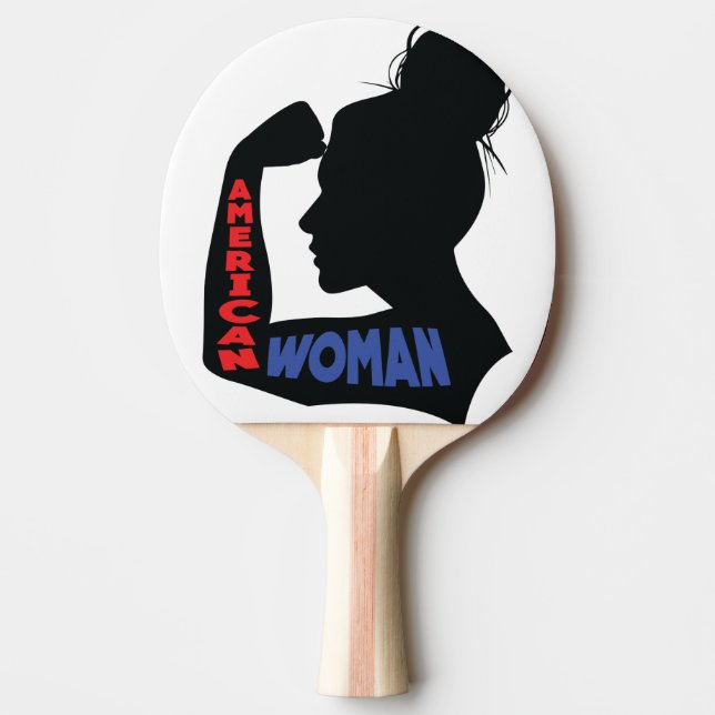 American Woman Ping Pong Paddle (Front)