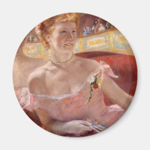 American Woman with a Pearl Necklace & Pink Dress Magnet