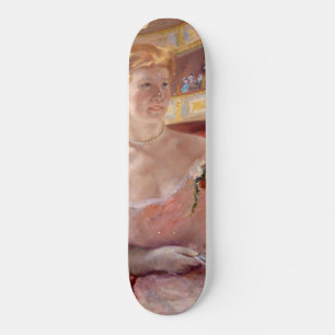 American Woman with a Pearl Necklace & Pink Dress Skateboard
