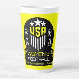 American Women's Soccer Football Latte Mug