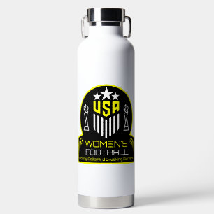 American Women's Soccer Football Water Bottle