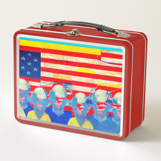 American Worker Metal Lunch Box (Front)