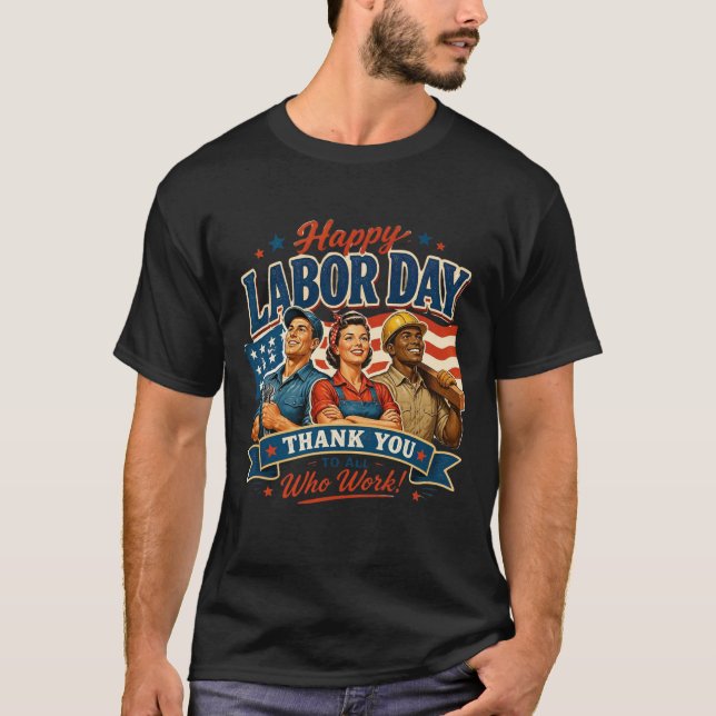 American Workers Labour Day Honour Graphic Tee (Front)