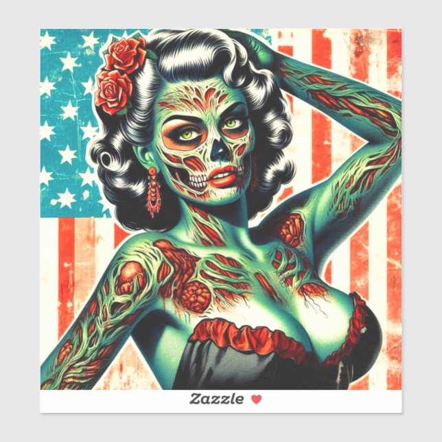 American Zombie Pin-up (Sheet)