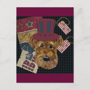 AMERICANA AIREDALE POSTCARD