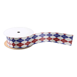 Americana Argyle Ribbon Satin Ribbon