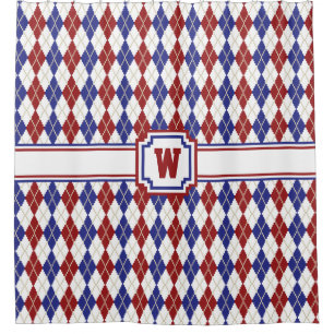 Americana Argyle Shower Curtain