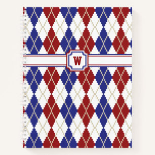 Americana Argyle Spiral Notebook