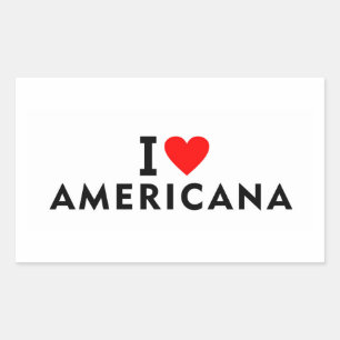 Americana Brazil love city heart like travel usa u Rectangular Sticker