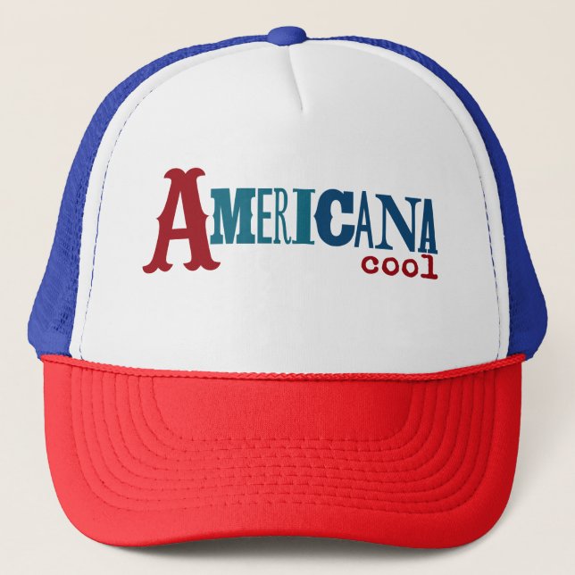 Americana Cool Trucker Hat (Front)