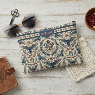 Americana Eagles Floral Stars & Stripes  ID1298 Accessory Pouch
