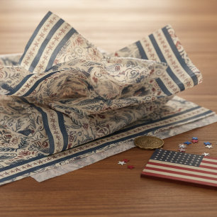 Americana Eagles Floral Stars & Stripes ID1298 Tissue Paper